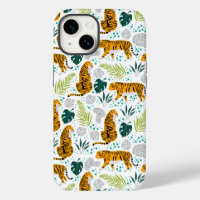 Tigers & Tropical Leaves Pattern