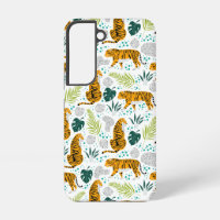 Tigers & Tropical Leaves Pattern