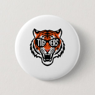 Tigers Vintage Sports Name Design Men Women Girls  6 Cm Round Badge