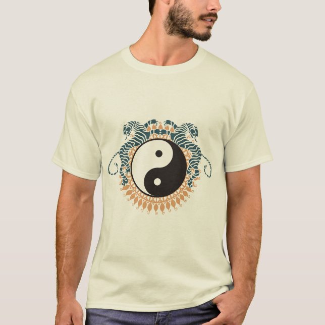 Tigers & Yin Yang T-Shirt (Front)