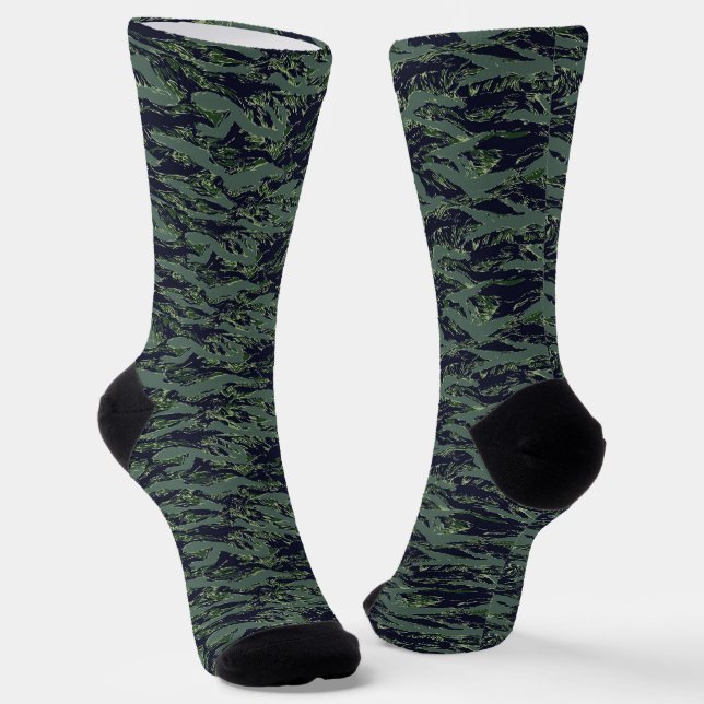 Tigerstripe Camouflage Military Pattern Socks (Angled)