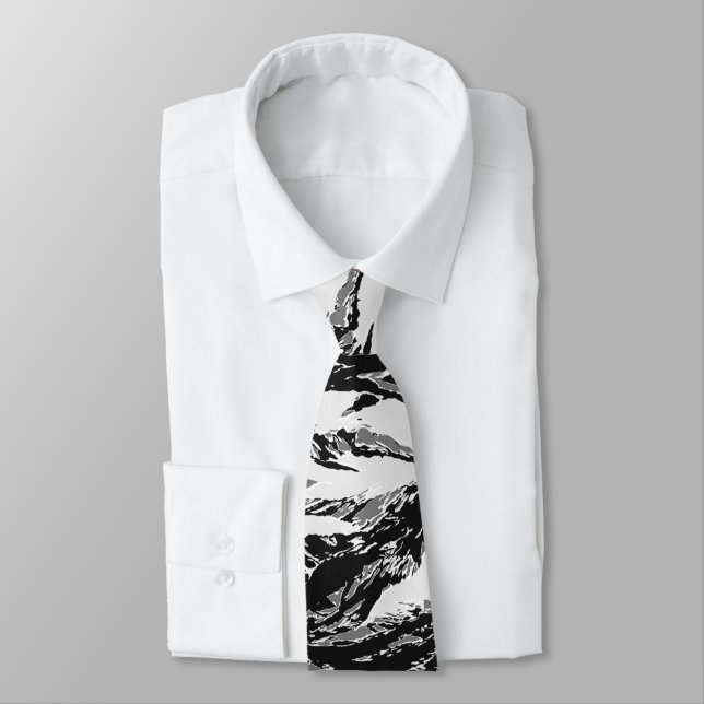 Tigerstripe Urban Camouflage Pattern Tie (Tied)