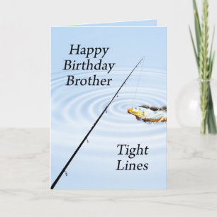 Tight lines birthday card for a brother