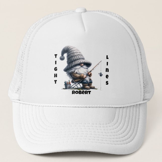 "Tight Lines" Good Luck Fishing Trucker Hat (Front)