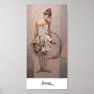 “Tightrope walker With Hoop”, by Ruiperez Poster