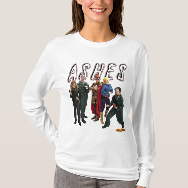 Tights and Fights: Ashes Cast and Logo T-Shirt (Front)