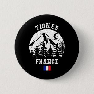 Tignes France Alps Ski Resort Alpine Skiing French 6 Cm Round Badge