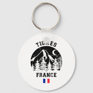 Tignes France Alps Ski Resort Alpine Skiing French Key Ring