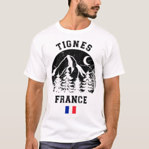 Tignes France Alps Ski Resort Alpine Skiing French T-Shirt