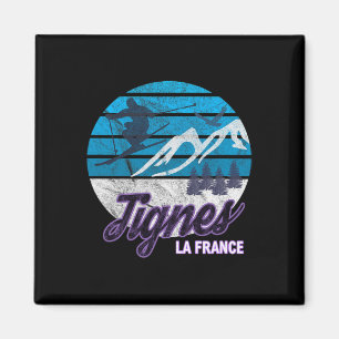 Tignes France French Alps Ski Resort Snowboarding Magnet