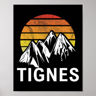 Tignes France French Alps Ski Resort Snowboarding  Poster