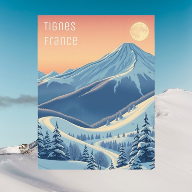 Tignes France ski vacation modern Postcard (Creator Uploaded)