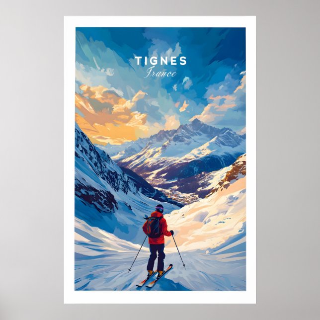 Tignes Ski Poster 1 (Front)