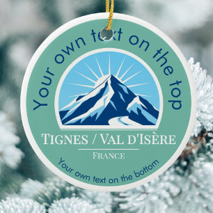 Tignes Val d'Isère France ski medal Ornament
