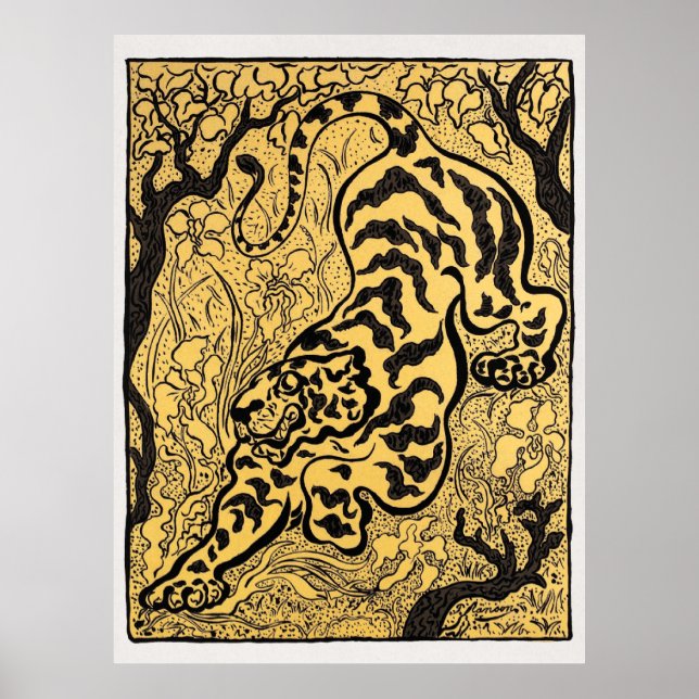 Tigre dans les jungles (Tiger in the Jungle) (1893 Poster (Front)