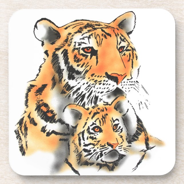 Tigress and Cub Coaster (Front)