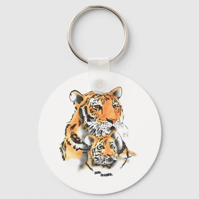 Tigress and cub key ring (Front)