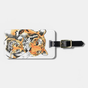 Tigress and Cub Luggage Tag