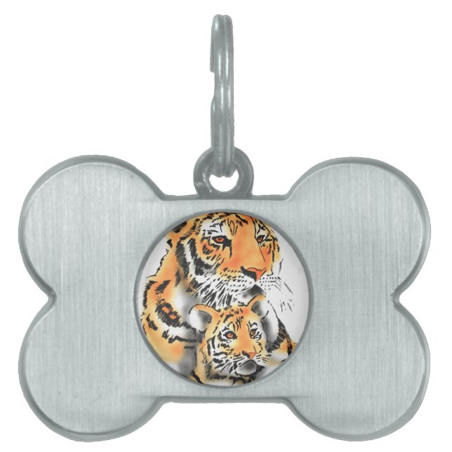 Tigress and Cub Pet Tag (Front)