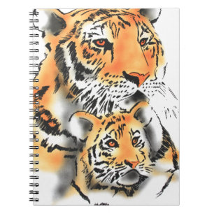 Tigress and Cub Spiral Notebook