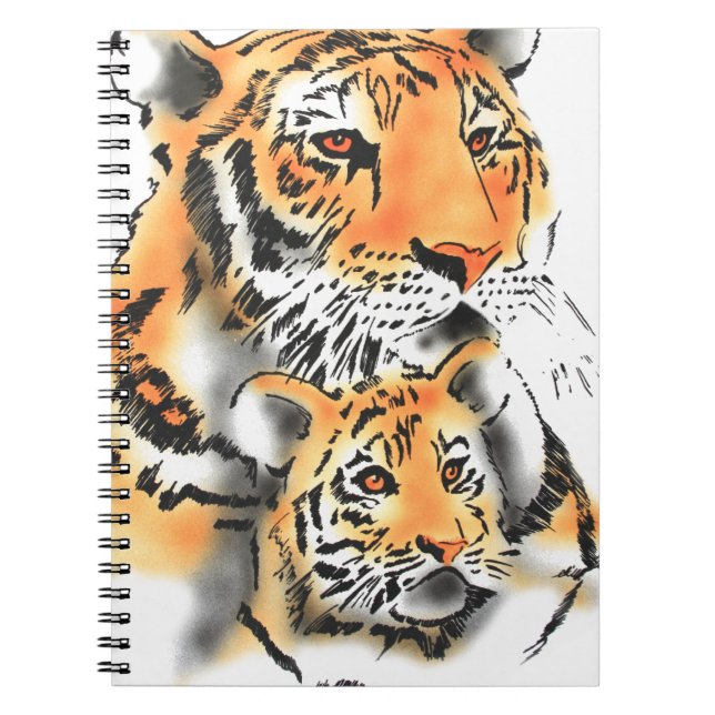 Tigress and Cub Spiral Notebook (Front)