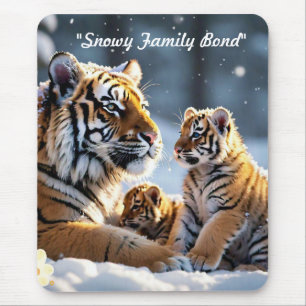 "Tigress in Winter Wonderland" Mouse Pad