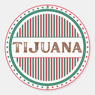 Tijuana City Pride Emblem – Mexican Identity Classic Round Sticker