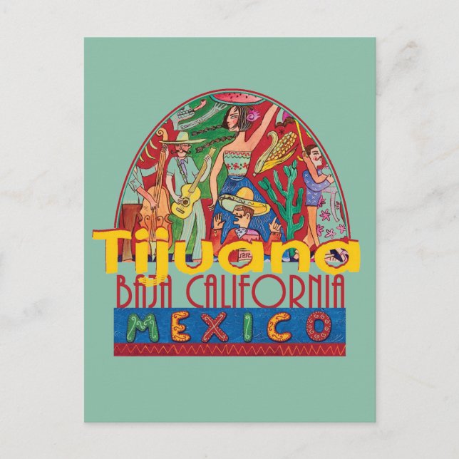 TIJUANA Mexico Postcard (Front)