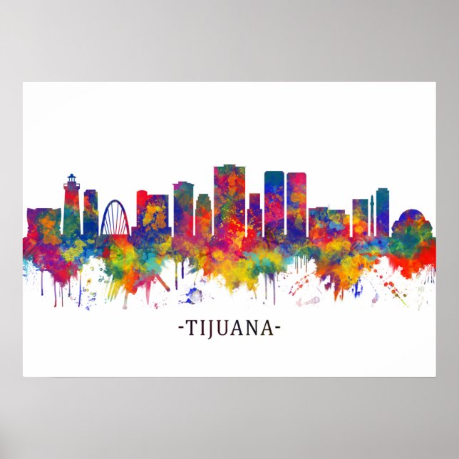 Tijuana Mexico Skyline Poster (Front)