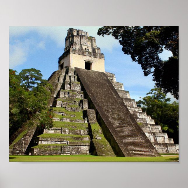 Tikal Guatemala Maya Temple Poster (Front)