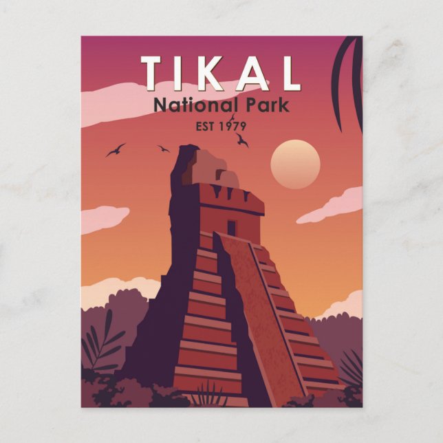 Tikal National Park Guatemala Vintage Postcard (Front)