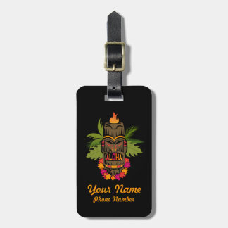 Tiki Aloha Luggage Tag