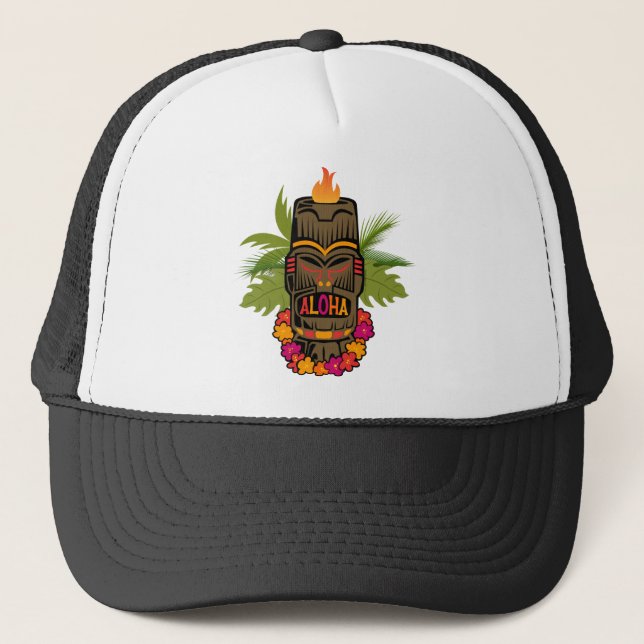 Tiki Aloha Trucker Hat (Front)