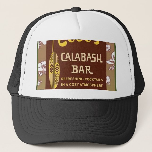Tiki Art - Cocos Calabash Bar Trucker Hat (Front)