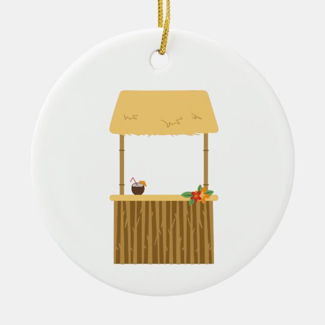 Tiki Bar Ceramic Tree Decoration (Front)