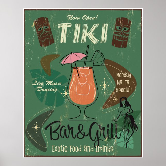 Tiki Bar&Grill Poster (Front)