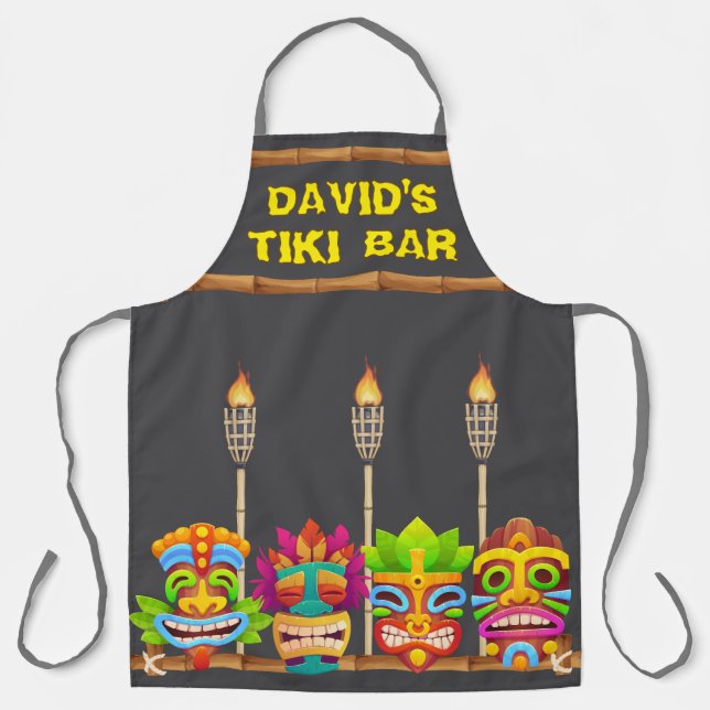 Tiki Bar Personalised Apron (Front)