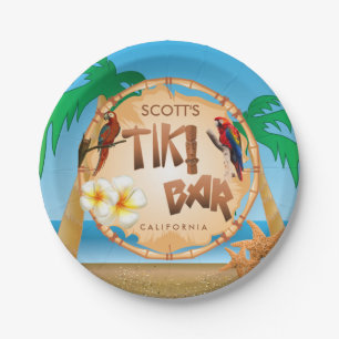 Tiki Bar - Personalized Paper Plate