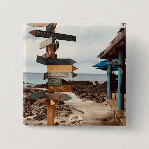 "Tiki Bar" Photography Button by Willowcatdesigns