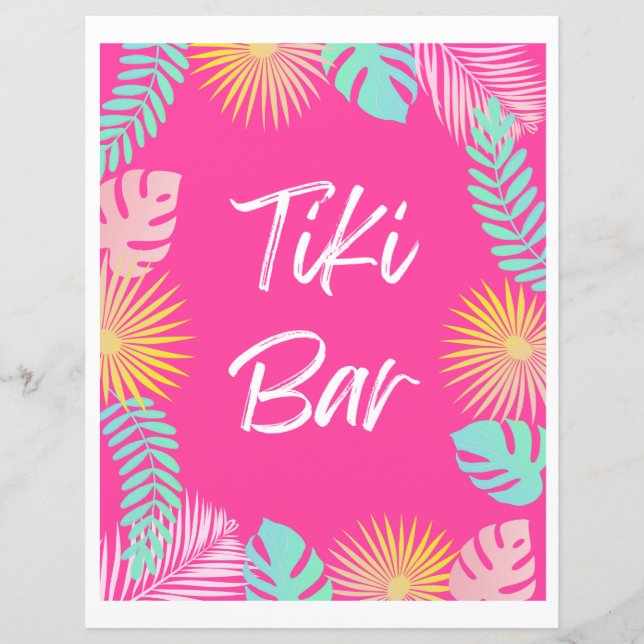 Tiki Bar Sign | Pool Party Signs (Front)