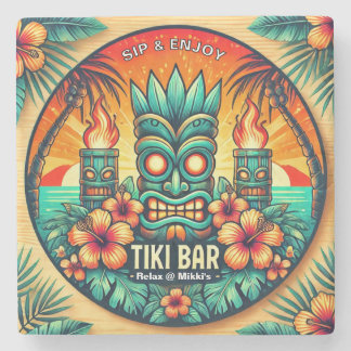 Tiki Bar Stone Coaster
