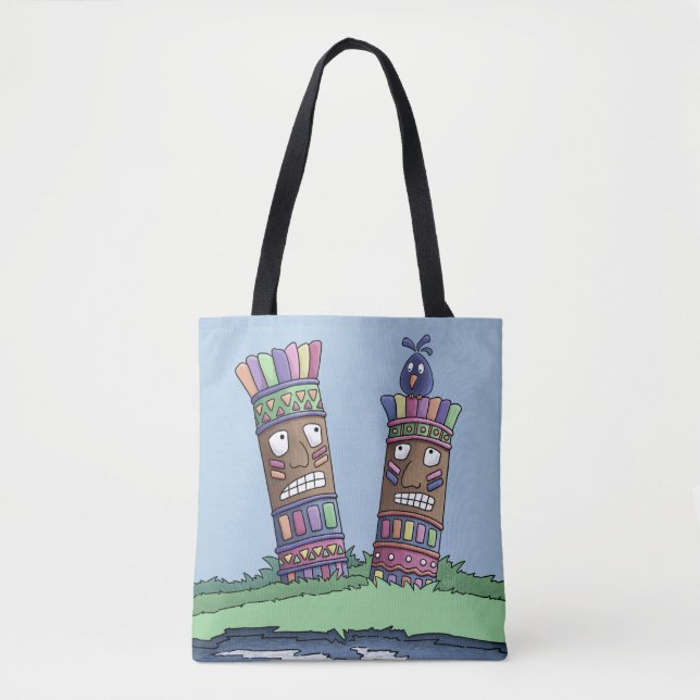 Tiki Bird - Plum Tote Bag (Front)