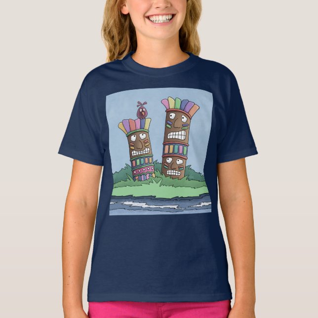Tiki Bird Rosebud T-Shirt (Front)
