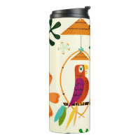 Tiki Birds Modern Vintage Retro Whimsical