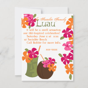 Tiki Blossoms Invitation