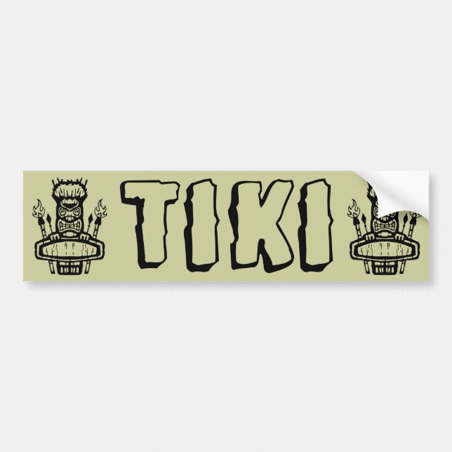 Tiki Bumper Sticker (Front)