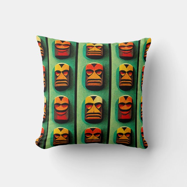 Tiki Buttons Cushion (Front)