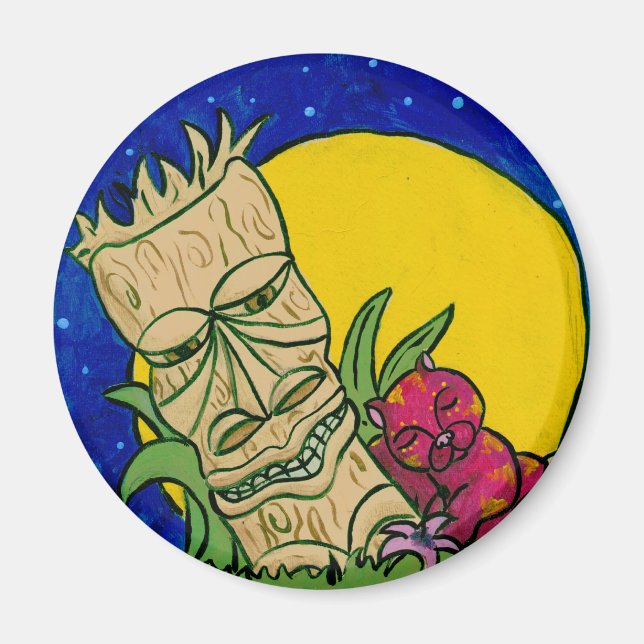 Tiki Cat Magnet (Front)