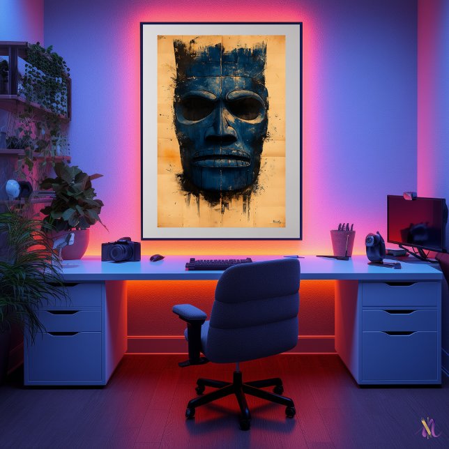 Tiki Guardian Mask – Polynesian Spiritual Symbol Poster (Creator Uploaded)