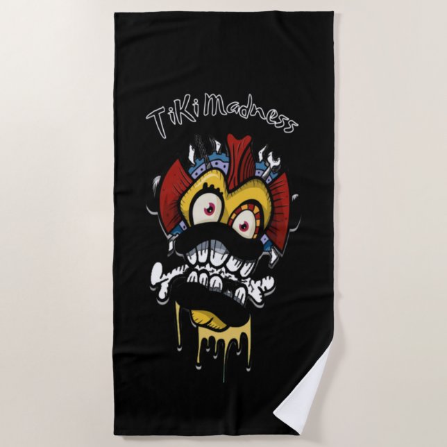 Tiki Hut Beach Towel (Front)